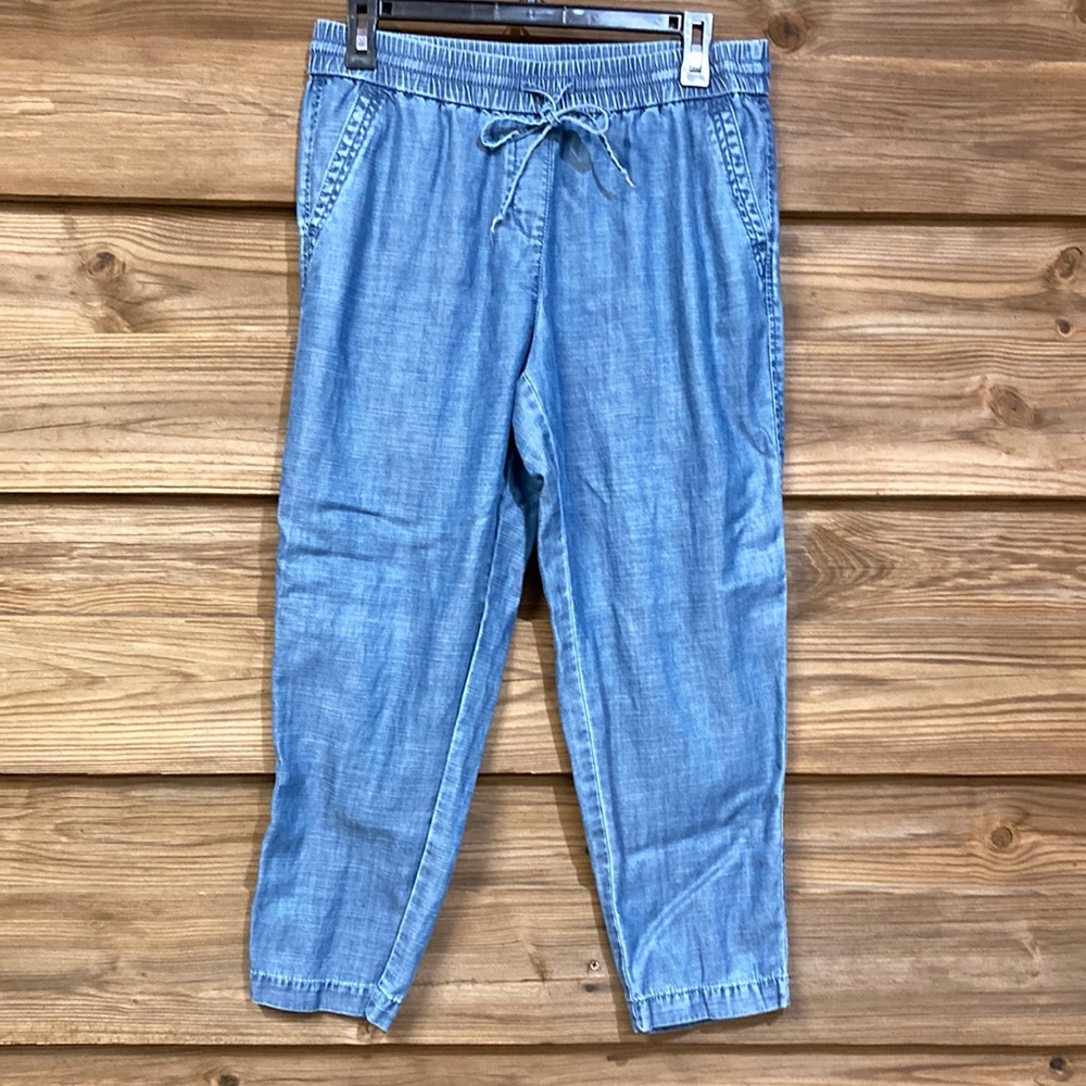 Talbots Chambray Cropped Pants - image 1